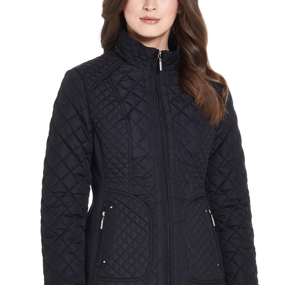 Womens Weather cast Moto Quilted Jacket - Picture 7 of 7